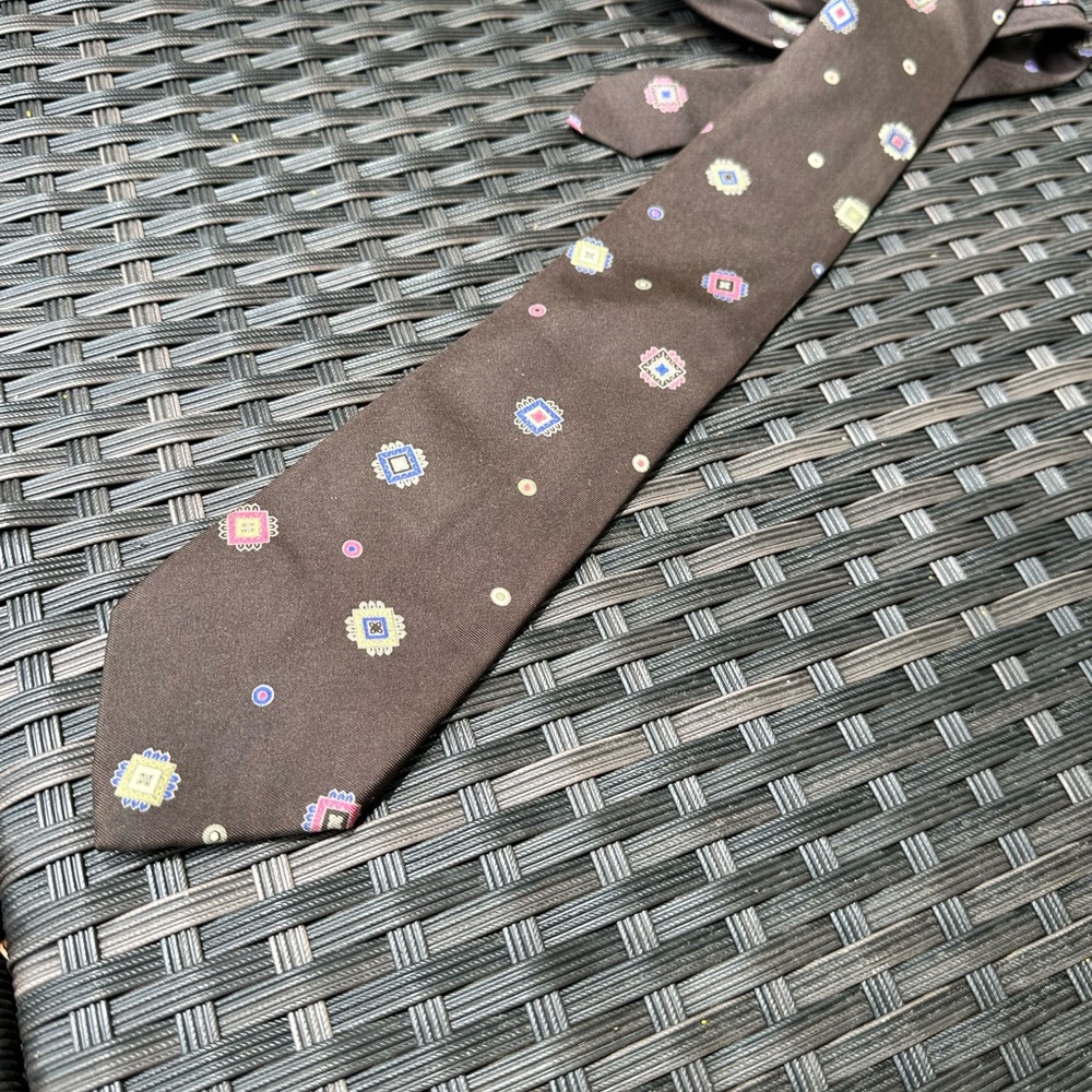 Yves Saint Laurent Vintage Brown Silk Tie